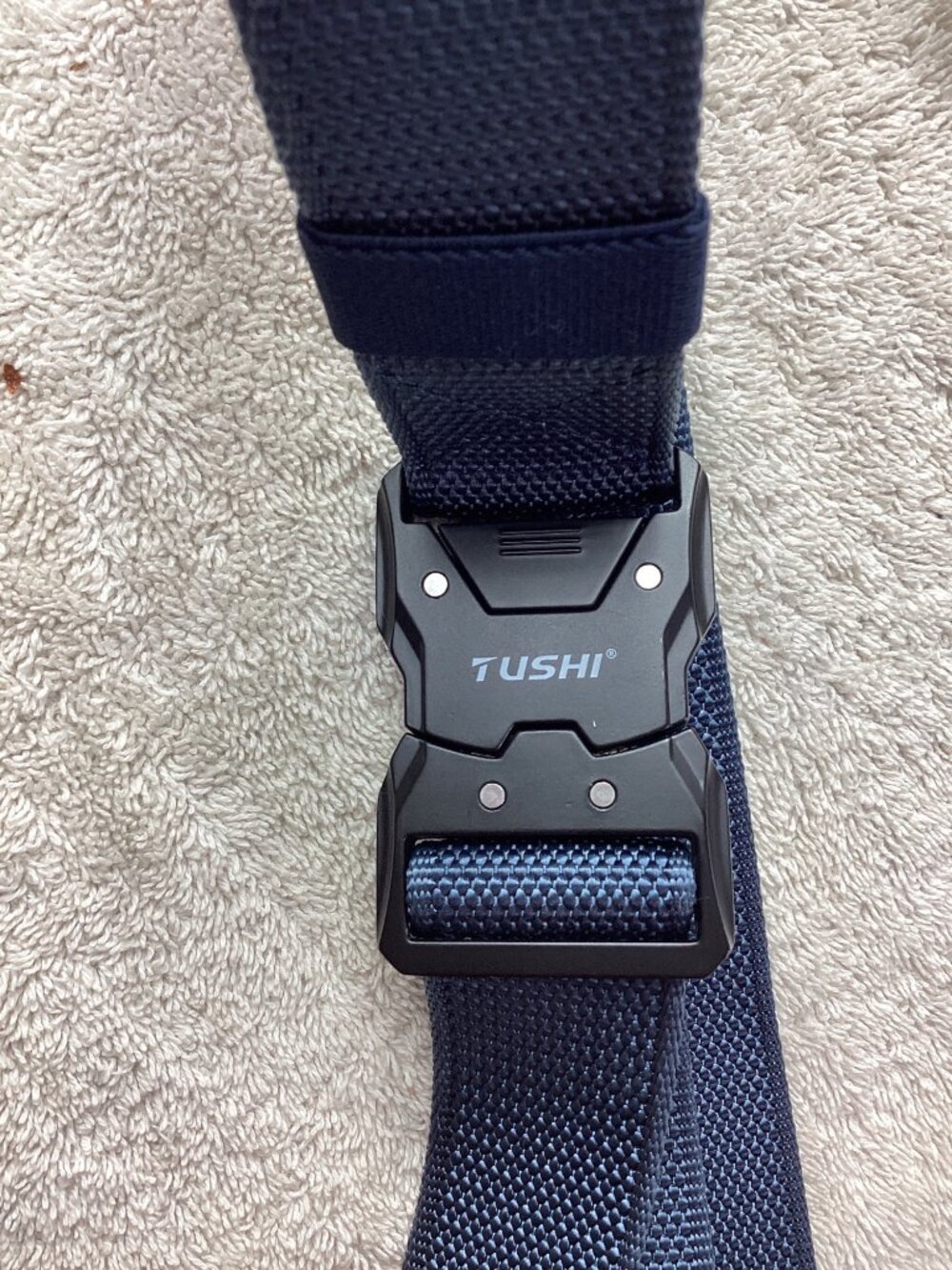 Tushi Tactical Belt With Quick-Release Metal Buckle*Adjustable*Nylon* Navy Blue